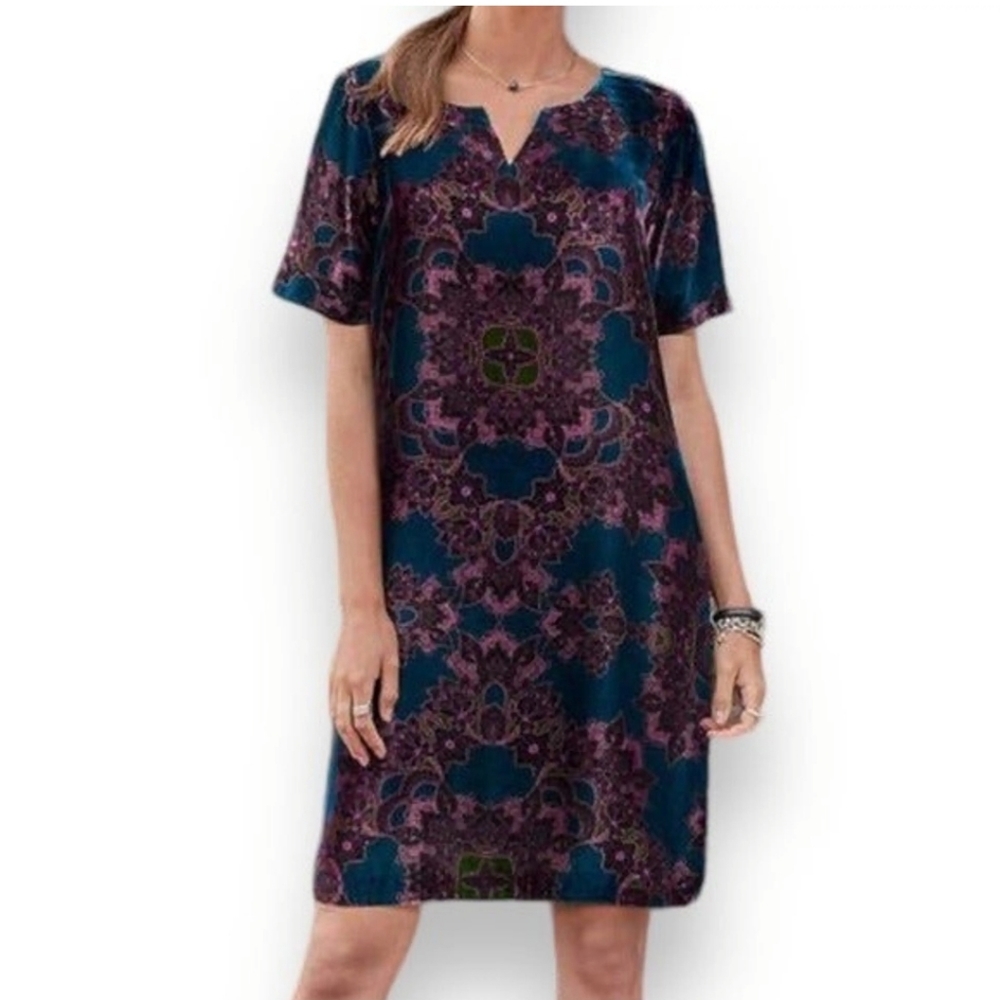 Sundance Blue and Pink Patterned knee length Dress